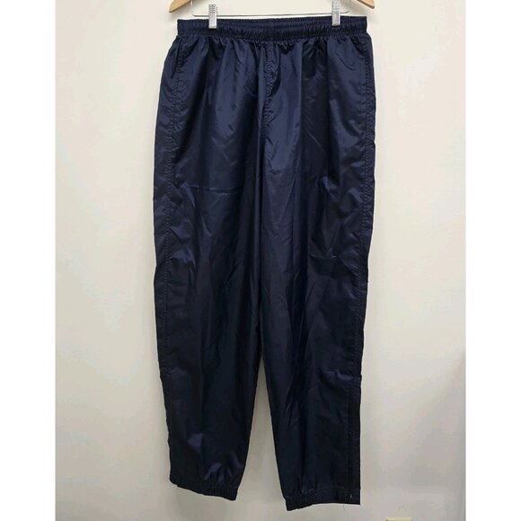 VTG Nike Nylon Windbreaker Pants Men's Sz XXL Embroidered Logo Drawstring Blue - Picture 1 of 13